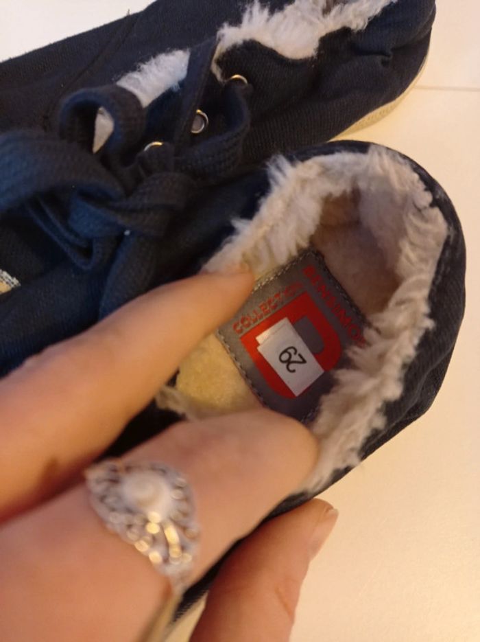 Neuf 💖 Bensimon basket plate doublure chaude 29/30 mixte - photo numéro 3