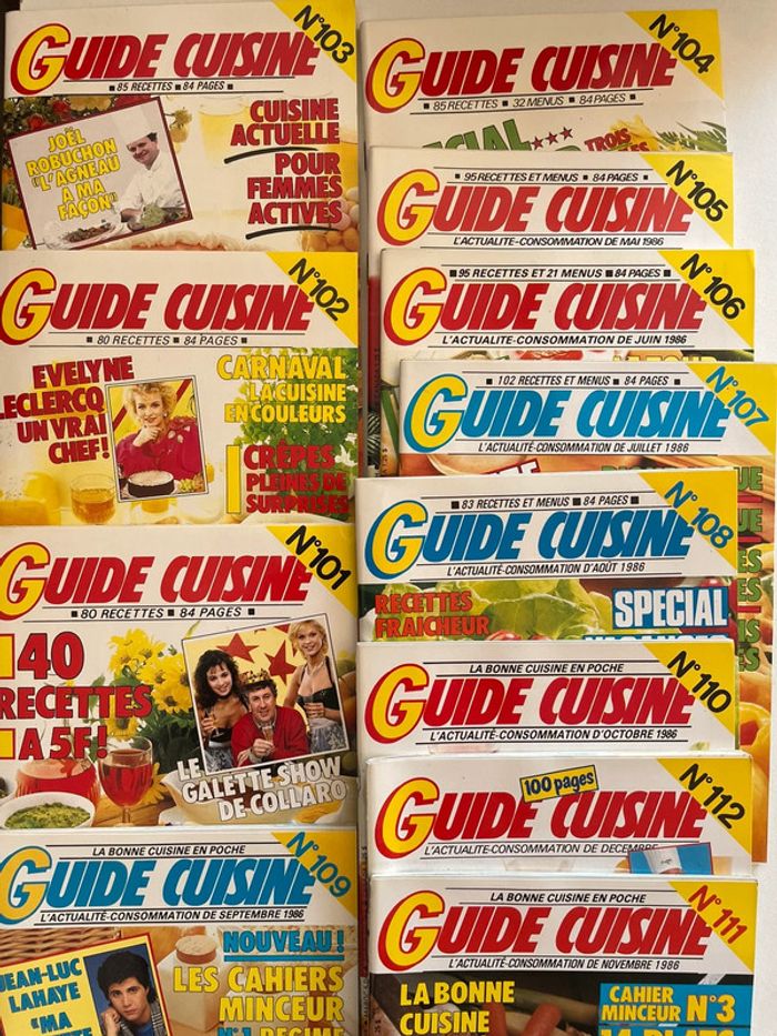 Rare lot de 3 Guides  1985 Cuisine culinaire anciennes 38 revues 1985 ajoutez moi à vos favoris - photo numéro 4