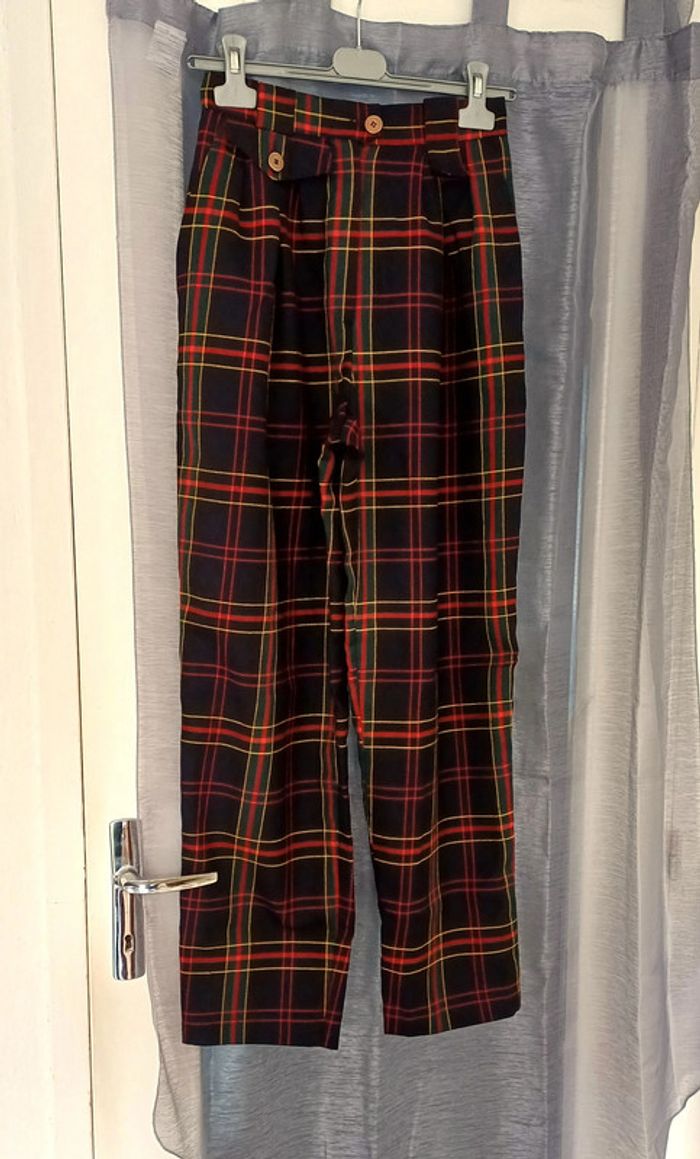 Pantalon écossais taille haute Verdosa taille 36 - photo numéro 2