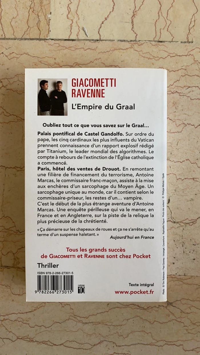 Livre « L’Empire du Graal  » Giacometti Ravenne - photo numéro 2