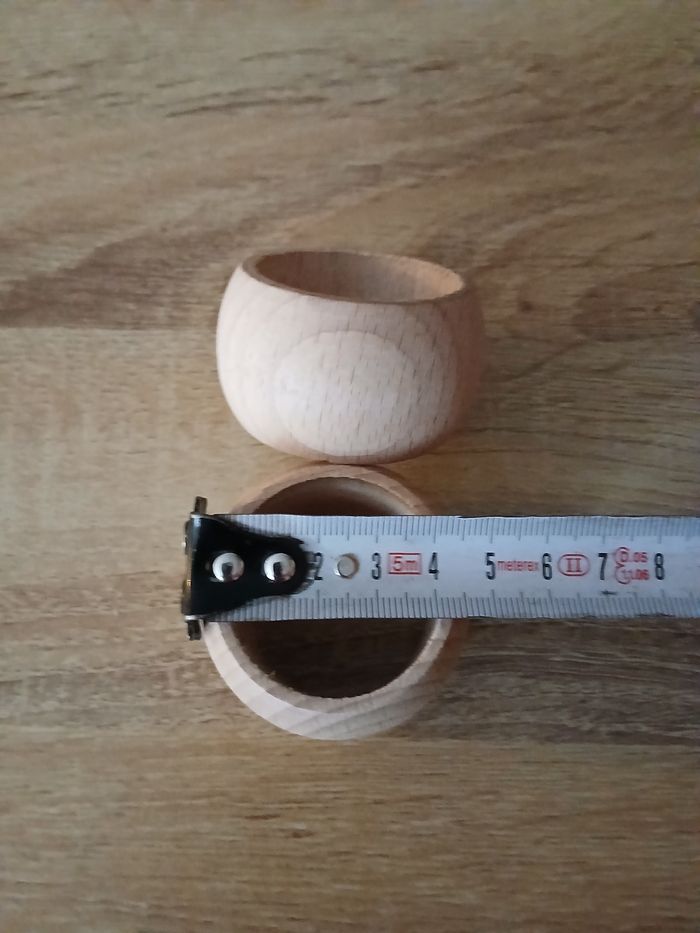 Lot de deux rond de serviette en bois - photo numéro 3