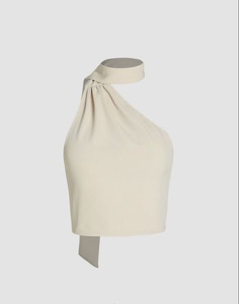 Haut asymétrique beige/ écru