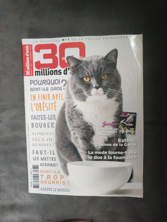 Magazine 30 millions d'amis numéro 367 novembre 2018