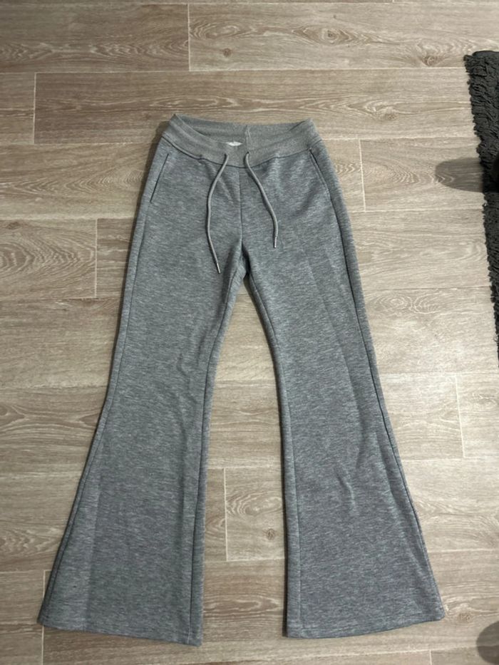 Jogging, pattes d’éléphant gris chiné S
