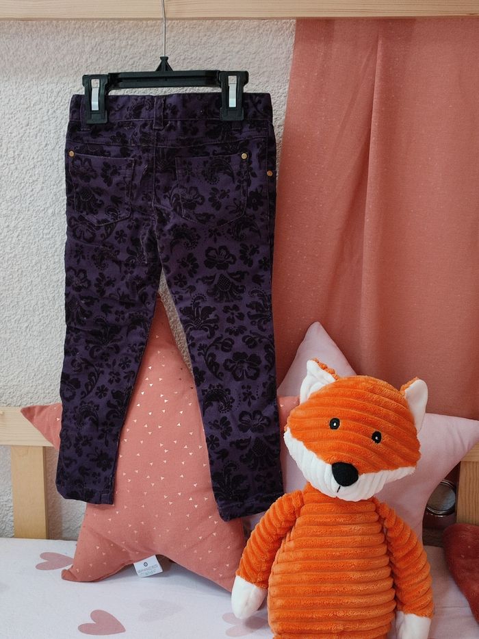 Pantalon Jean et velours - Violet foncé - 2 ans - Très bon état - In extenso - photo numéro 3