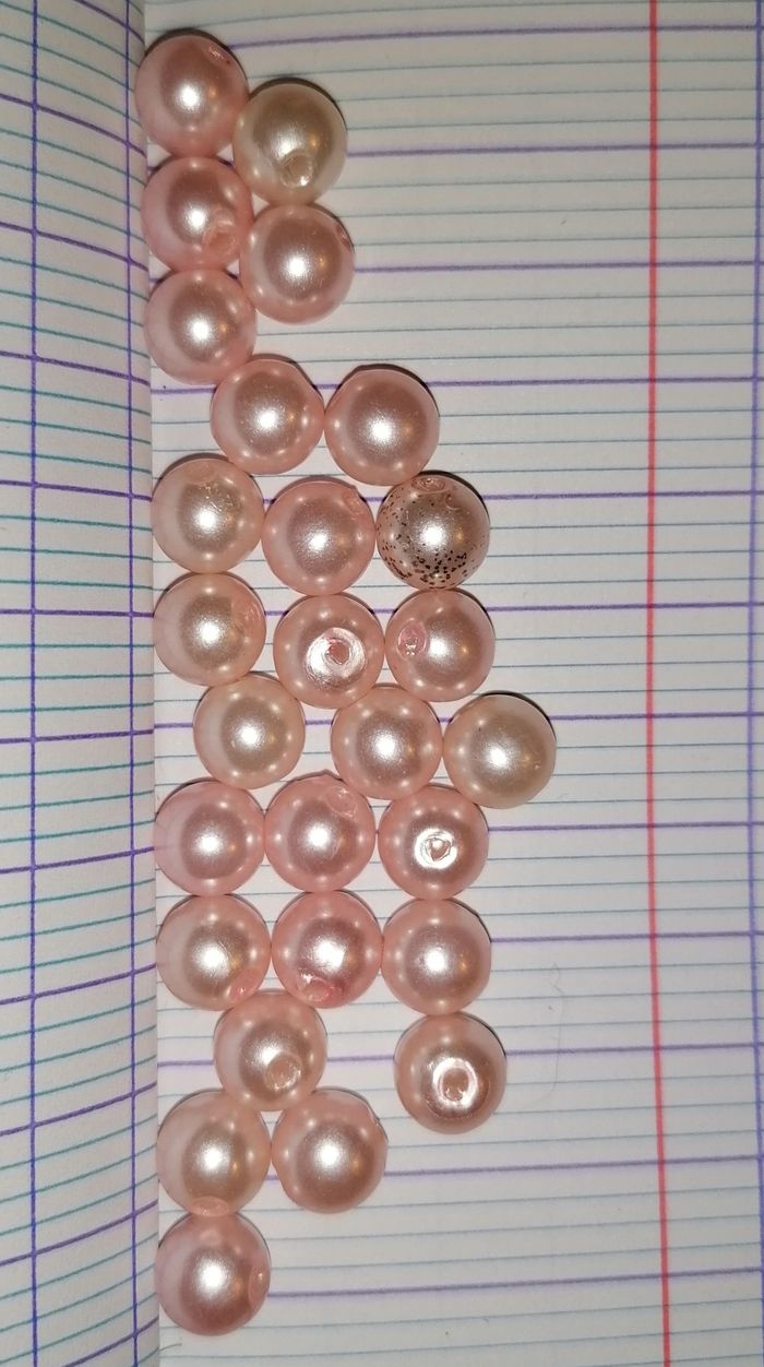 Lot de perles rose nacrée très clair - photo numéro 3