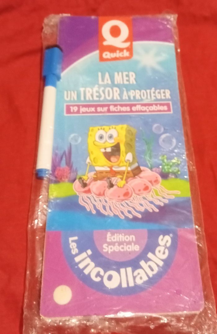 Jeu "les incollables " Bob l'éponge