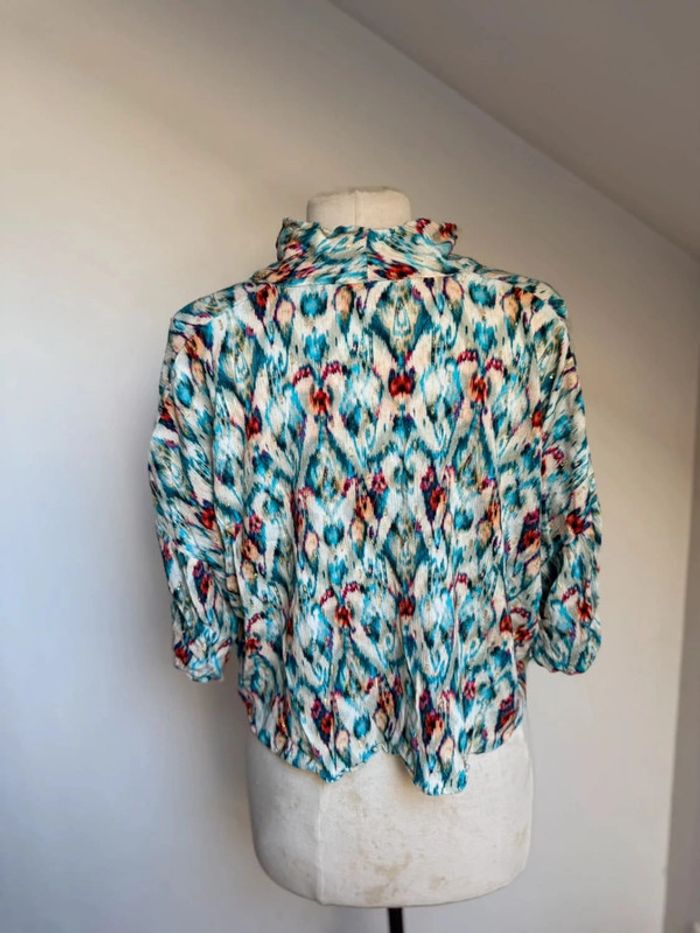 Superbe ensemble pantalon fluide et blouse assortie en viscose Zara 🌸 L XL 40 42 - photo numéro 10