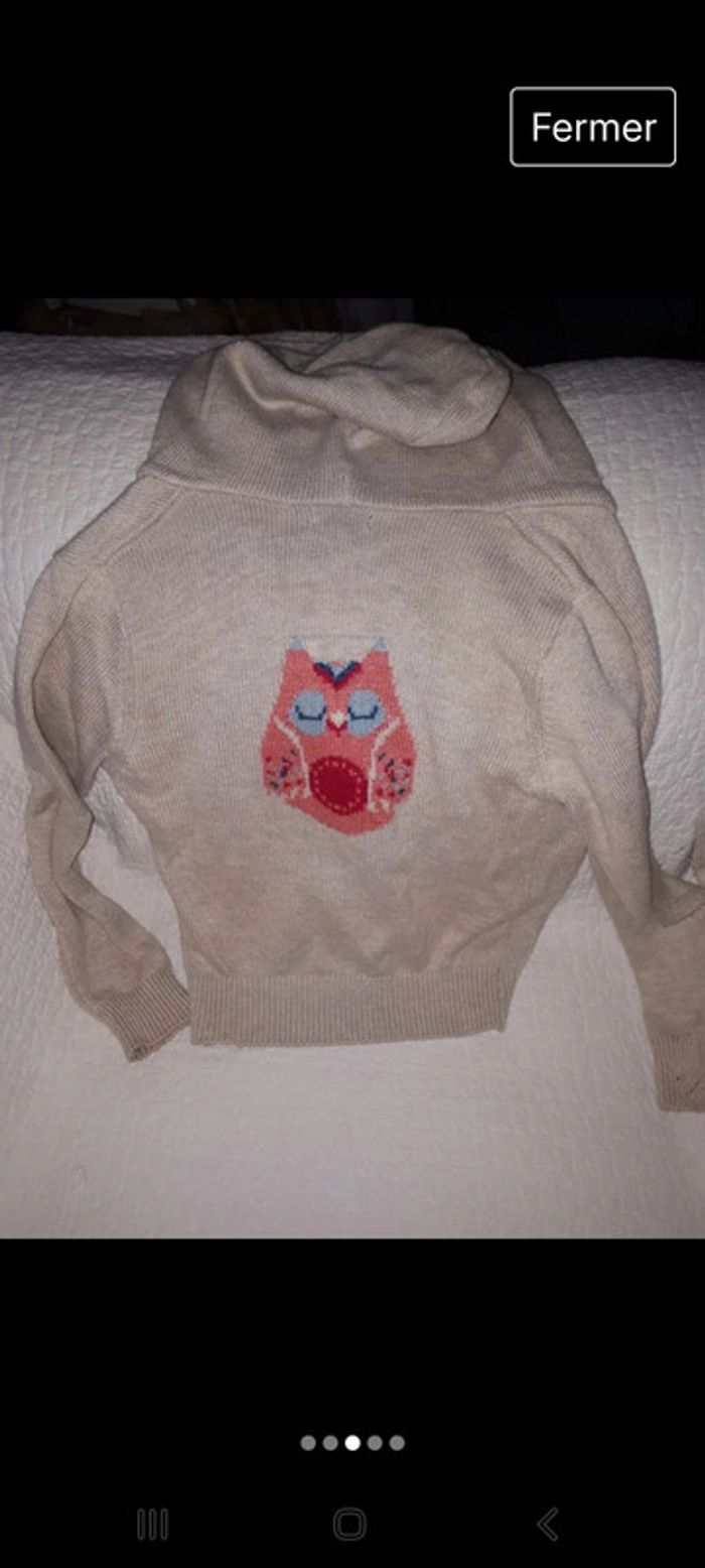 Superbe gilet à capuche avec
hibou Sergent Major 6 ans - photo numéro 3