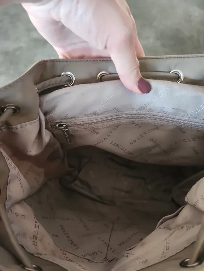 Sac à dos Lancaster gris beige - photo numéro 13
