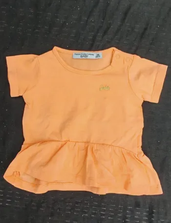 Blouse orange basque 3 mois Fille Fashion Private Com