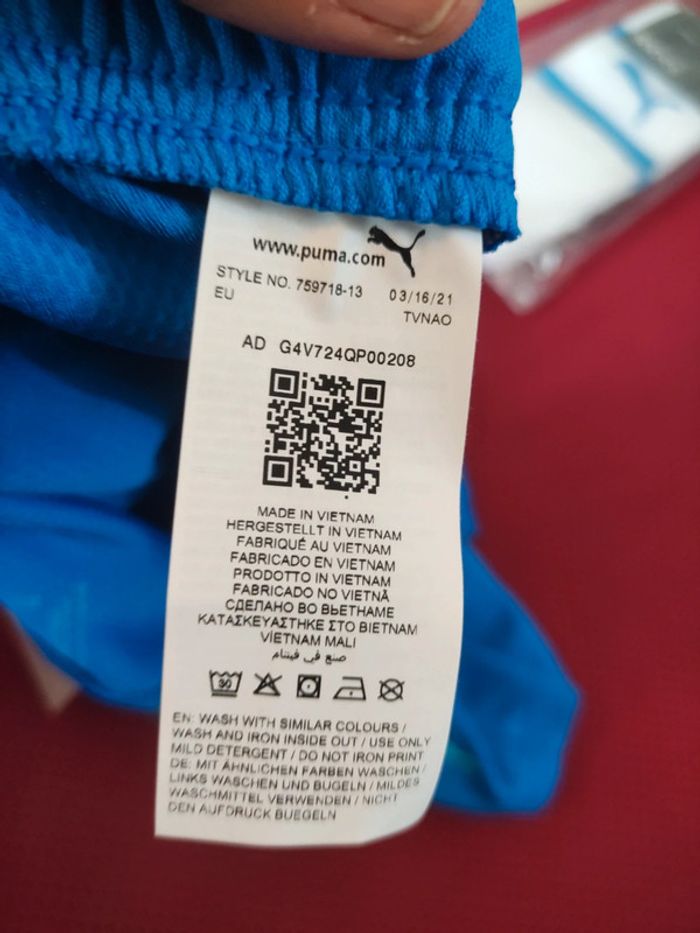 Short Foot OM Marseille+ chaussettes, Puma Authentique Officiel taille Adulte XS, Neuf - photo numéro 11