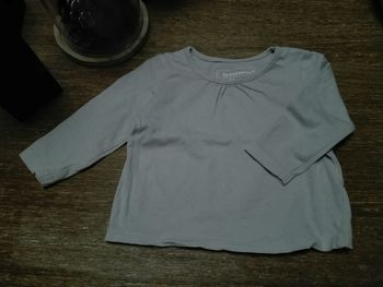 T-shirt mixte bébé fille garçon gris uni