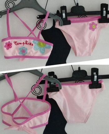 Maillot de bain 2 pièces rose clair Complices taille 12 mois