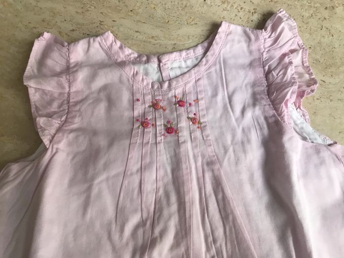 ROBE & BLOOMER ASSORTI "JACADI" ROSE - TAILLE : 6 MOIS - photo numéro 3