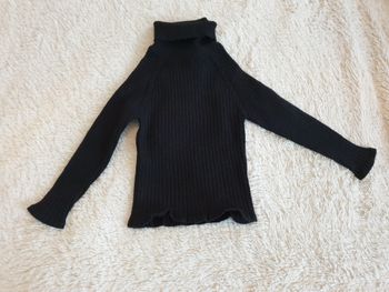 Pull col roulé noir irisé - T2A - TAO