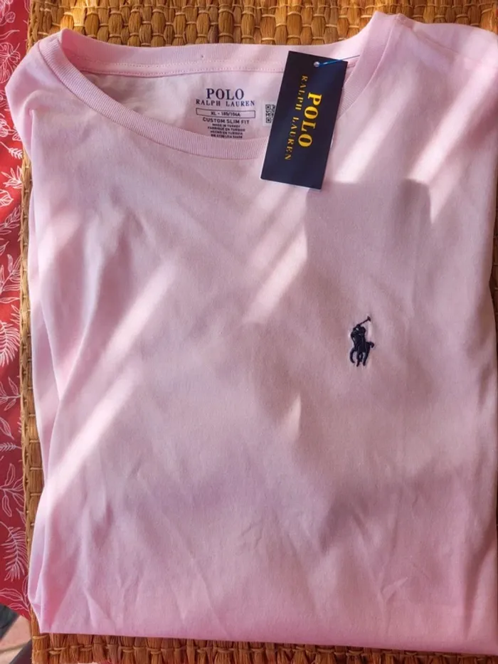 Tee shirt rose  Ralph Lauren XL neuf - photo numéro 4