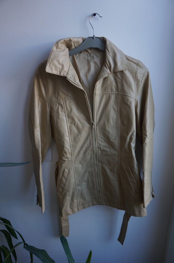 veste beige taille 38 coton enduit