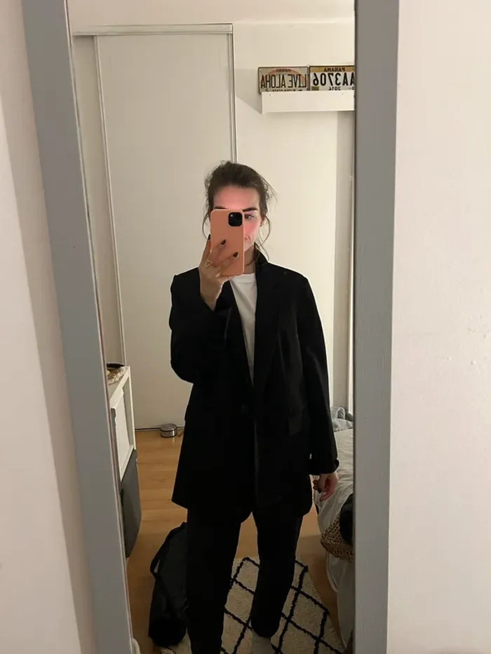 Veste blazer noir - Stradivarius - photo numéro 3