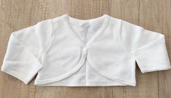 Boléro fille blanc taille 4/6 mois H&M