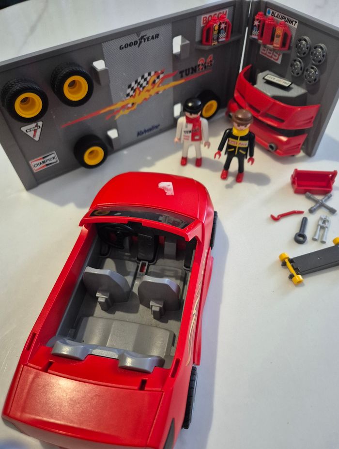 Playmobil 4321 voiture de course rouge et atelier tuning-mecanique - photo numéro 6