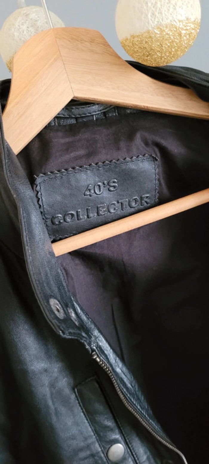 Veste en cuir 40's Collector Taille L - photo numéro 5