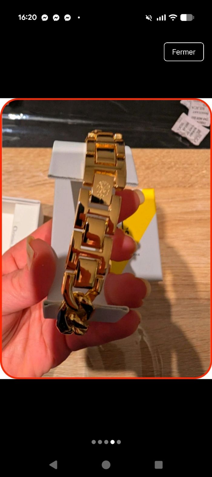 Montre CXL by Christian Lacroix - Dorée & Cadran Pailleté (NEUVE) - photo numéro 4