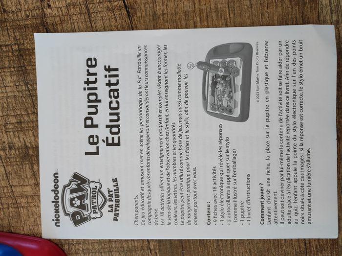 Jeu pat patrouille le pupitre éducatif - photo numéro 4