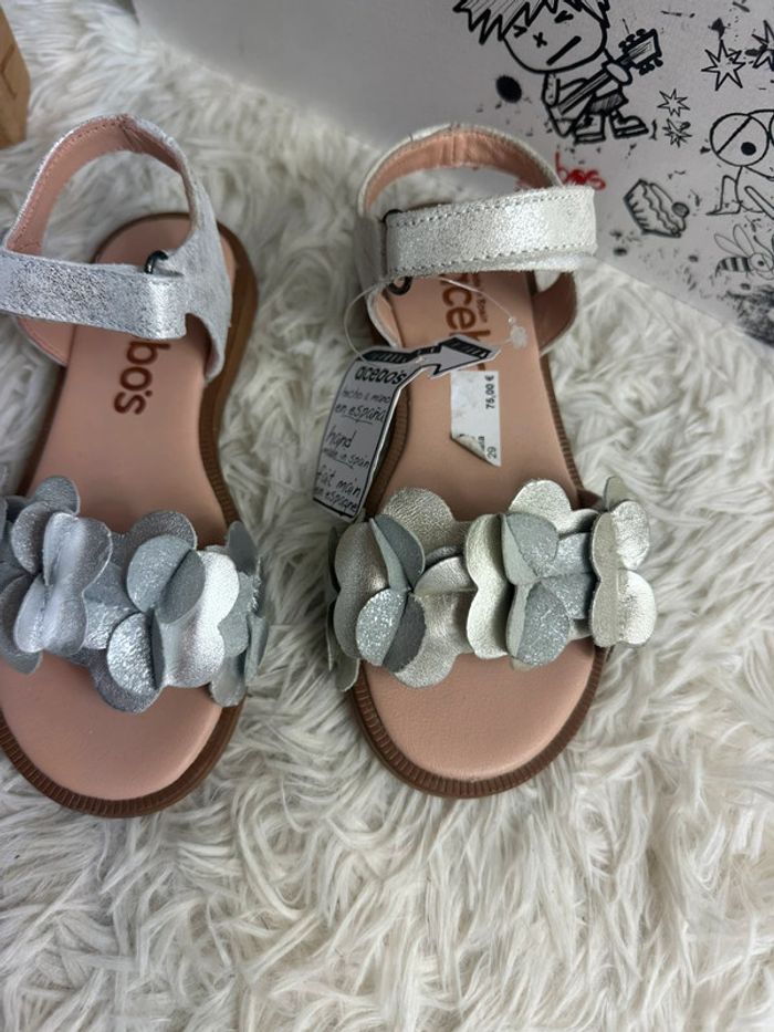 Paire de sandales argentées Acebois taille 29 - photo numéro 2