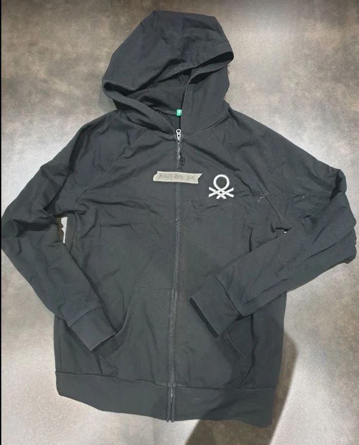 Sweat zippée à capuche 11/12 ans Benetton