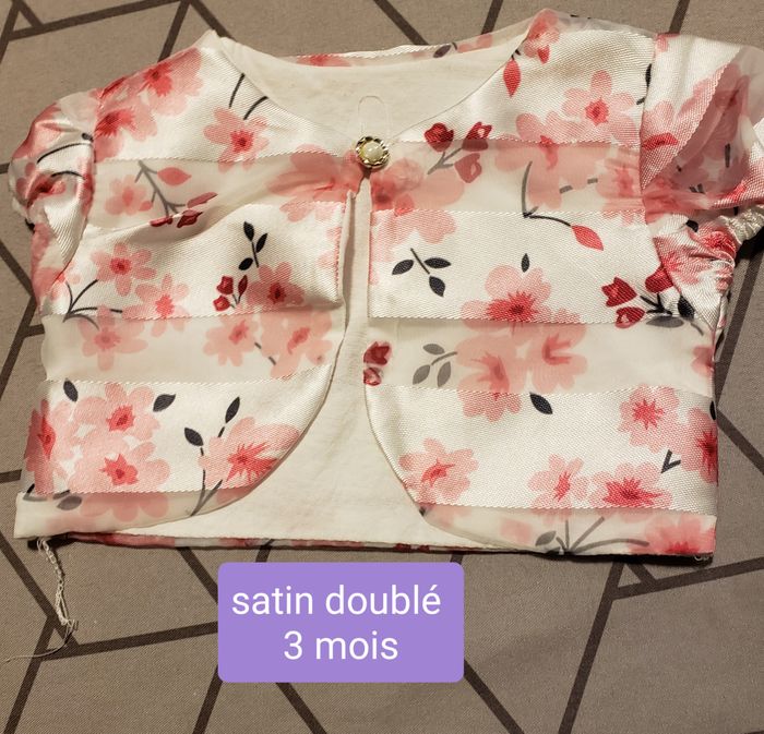Boléro satin 3 mois