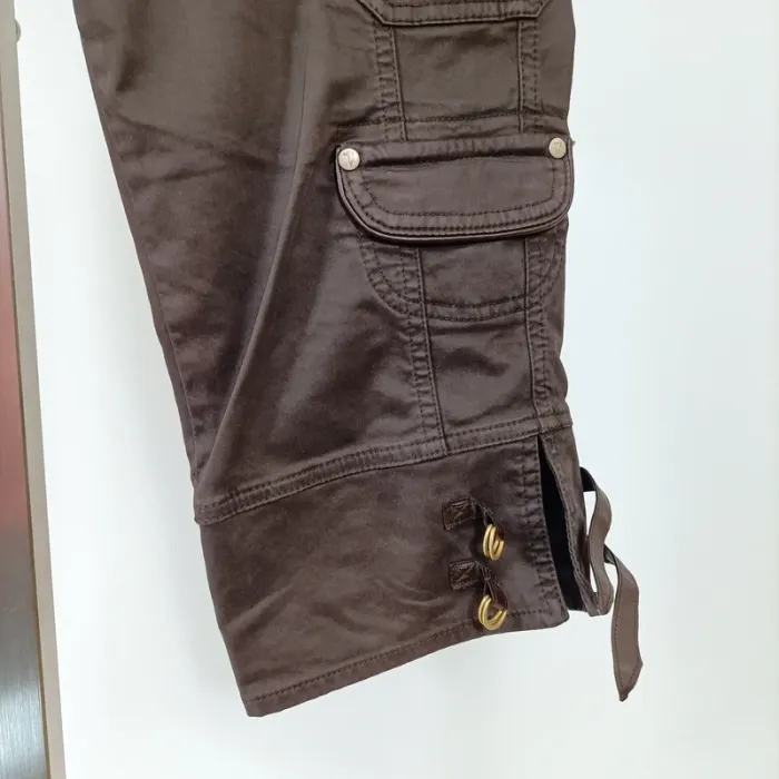 Pantalon capri Corsaire, pantacourt marron Trussardi Jeans - Taille 42 A600 - photo numéro 6