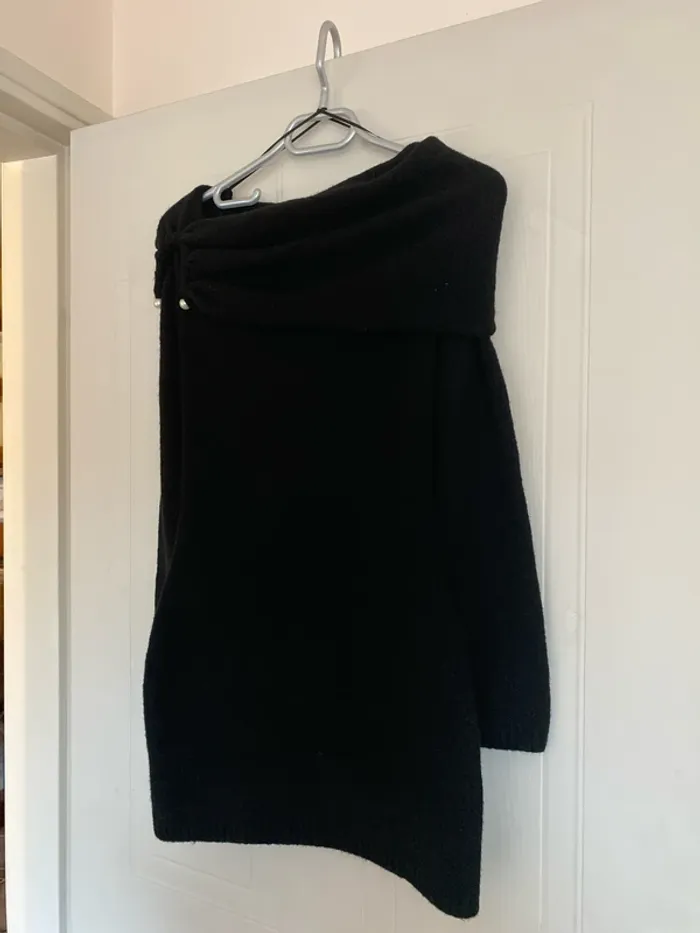 Robe tunique noire Zara épaules dénudées taille 36 - photo numéro 3