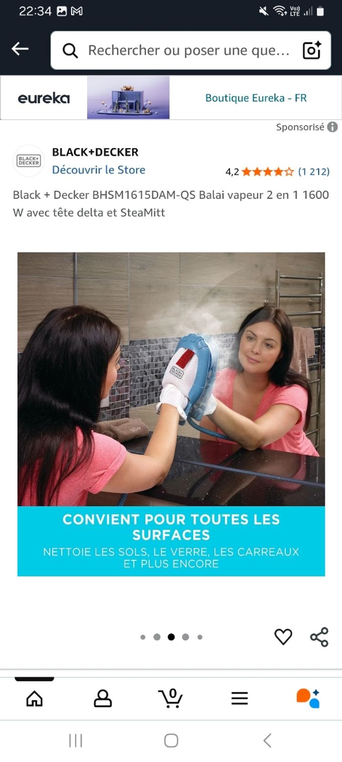 Balai vapeur black & decker - photo numéro 4