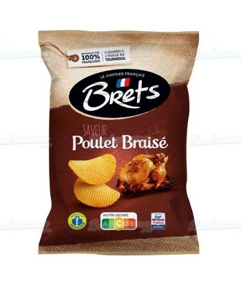Un Sachet Chips Brets Poulet Braisé