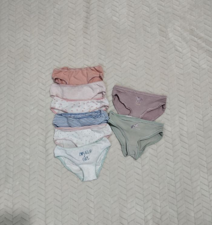 Lot de 8 culottes petite fille