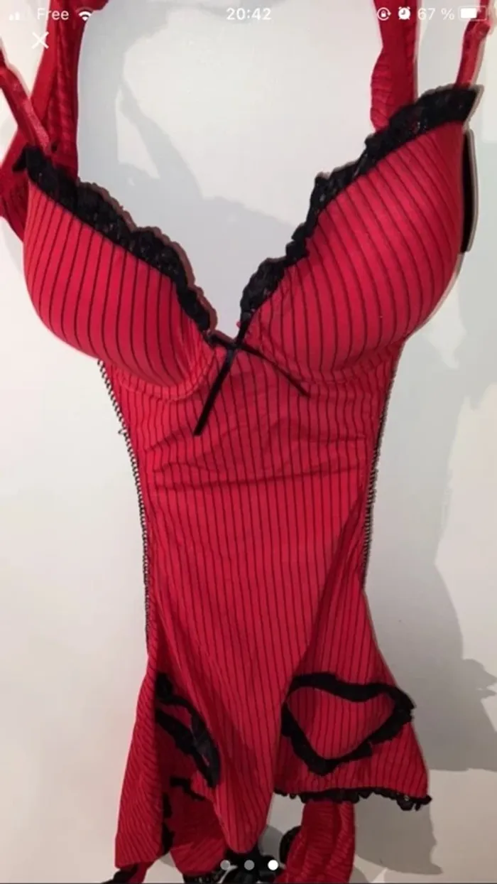 Nuisette façon tablier sexy taille L - photo numéro 3