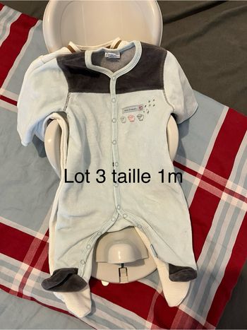 Lot pyjama chaud bebe garçon 1 mois