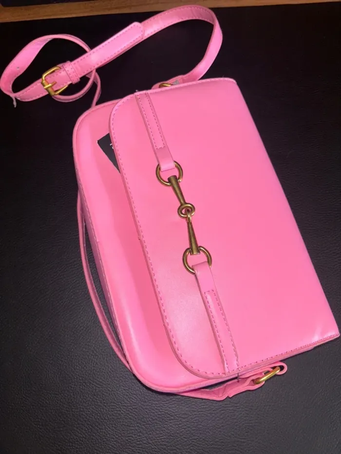 Mignon petit sac bandoulière neuf rose bonbon - photo numéro 8