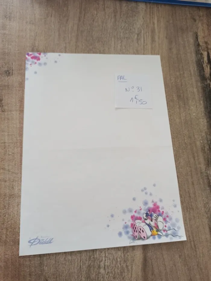 Papier à lettre Diddl 31 1,50€