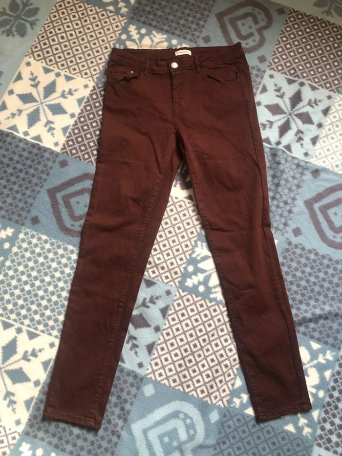 222 - pantalon cache cache chocolat