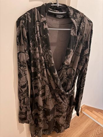Robe tablier noir et kaki Geisha taille L