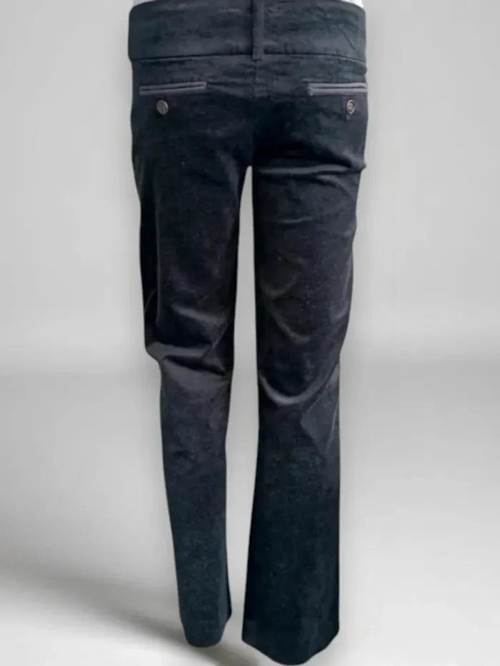 Pantalon effet velours PINKO , large évasé, T basse ceinturé ,texture extensible ,coton et rayon - photo numéro 2