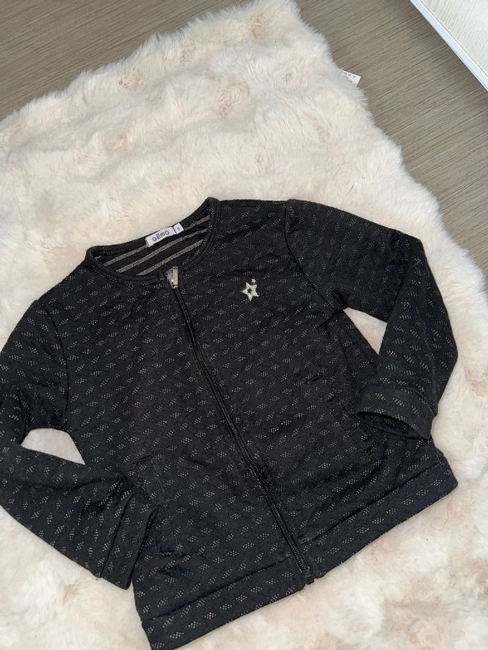 Gilet zip gemo noir et argenté 5 ans - photo numéro 3