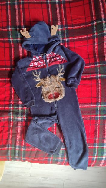 Combinaison surpyjama avec capuche Noël fille Kloane.