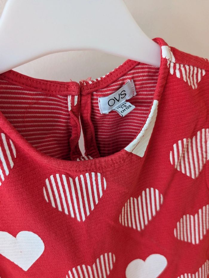Robe coeur rouge et blanc 7/8 ans 128 cm - photo numéro 2