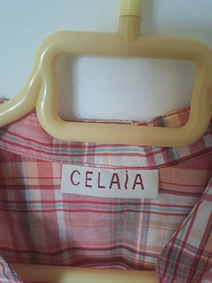 Chemise longue / Tunique à carreaux Celaia Taille 42 - photo numéro 9