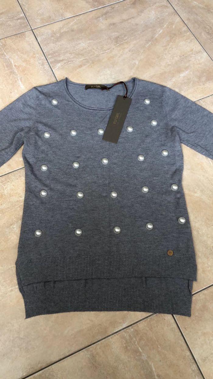 Pull avec perles