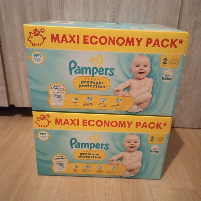 Lot Pampers premium protection taille 2 (234 couches)