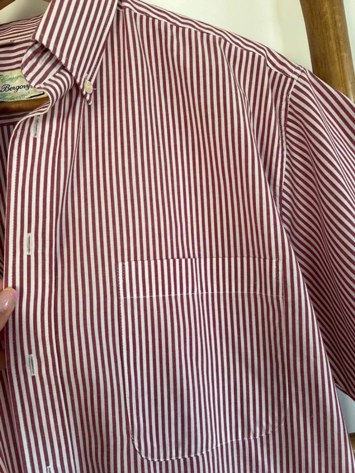 Chemisette à rayure bordeaux et blanche taille L - photo numéro 4